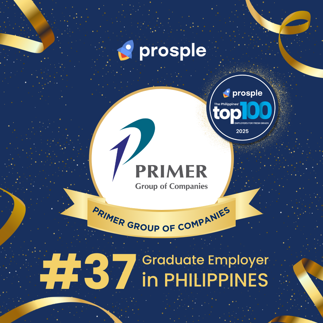 Primer Group of Companies Ranks 10th in Retail and Consumer Goods and Secures 37th Spot Overall in the Philippines’ Top 100 Employers for Fresh Grads 2025